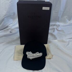 Valentino Garavani Navy Cap with White Logo